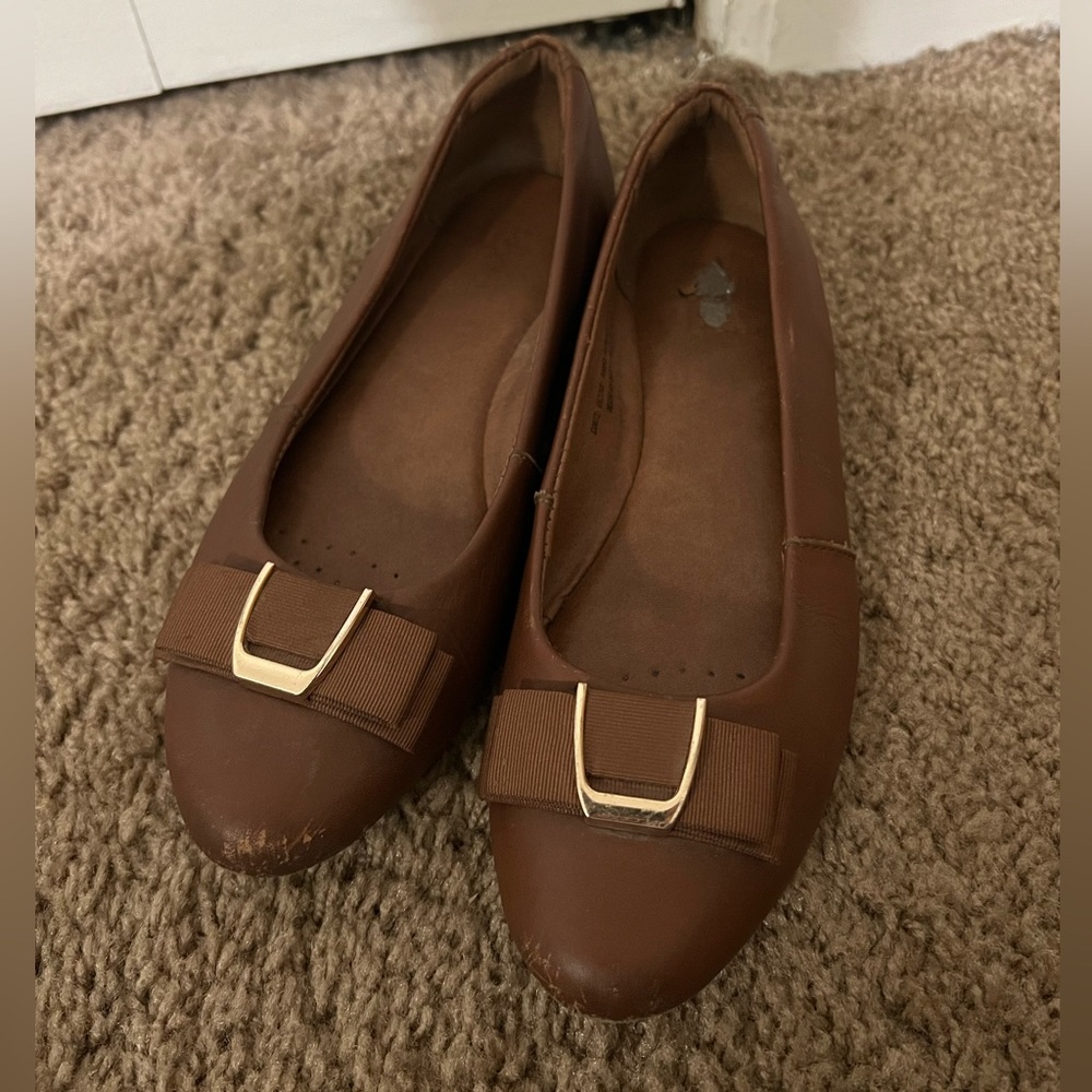 Flexi brown flat shoes